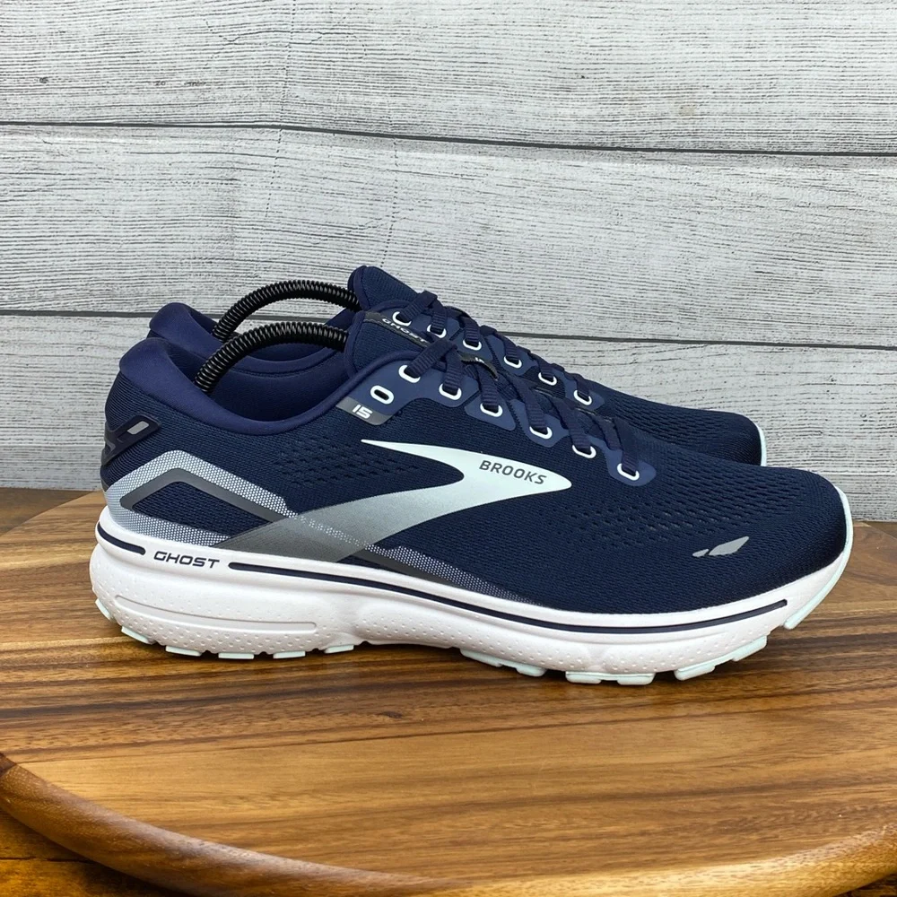 Brooks Ghost 15 Peacoat Pearl Salt Air Running Shoes 1203801B450 Women Size 11.5